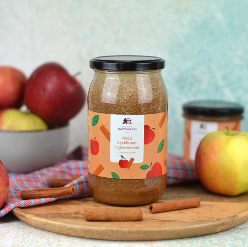 miód z jabłkiem i cynamonem
