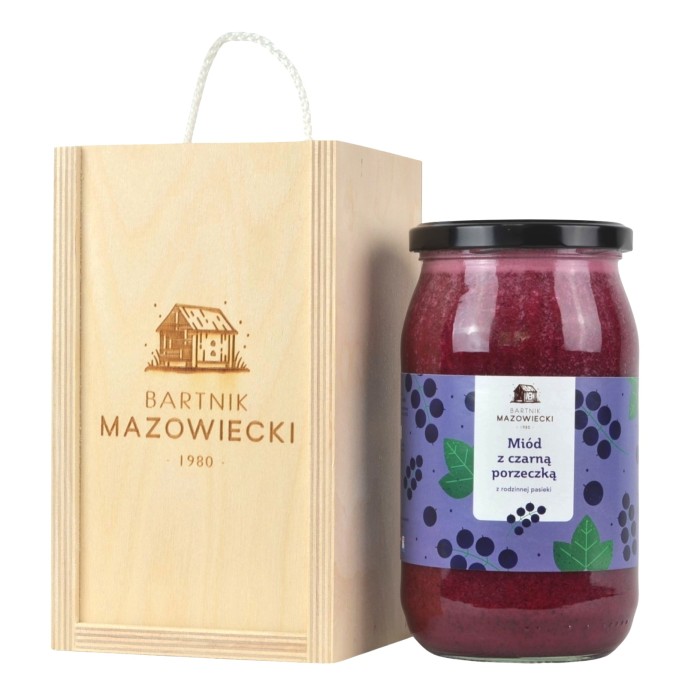 miód w drewnianej skrzynce