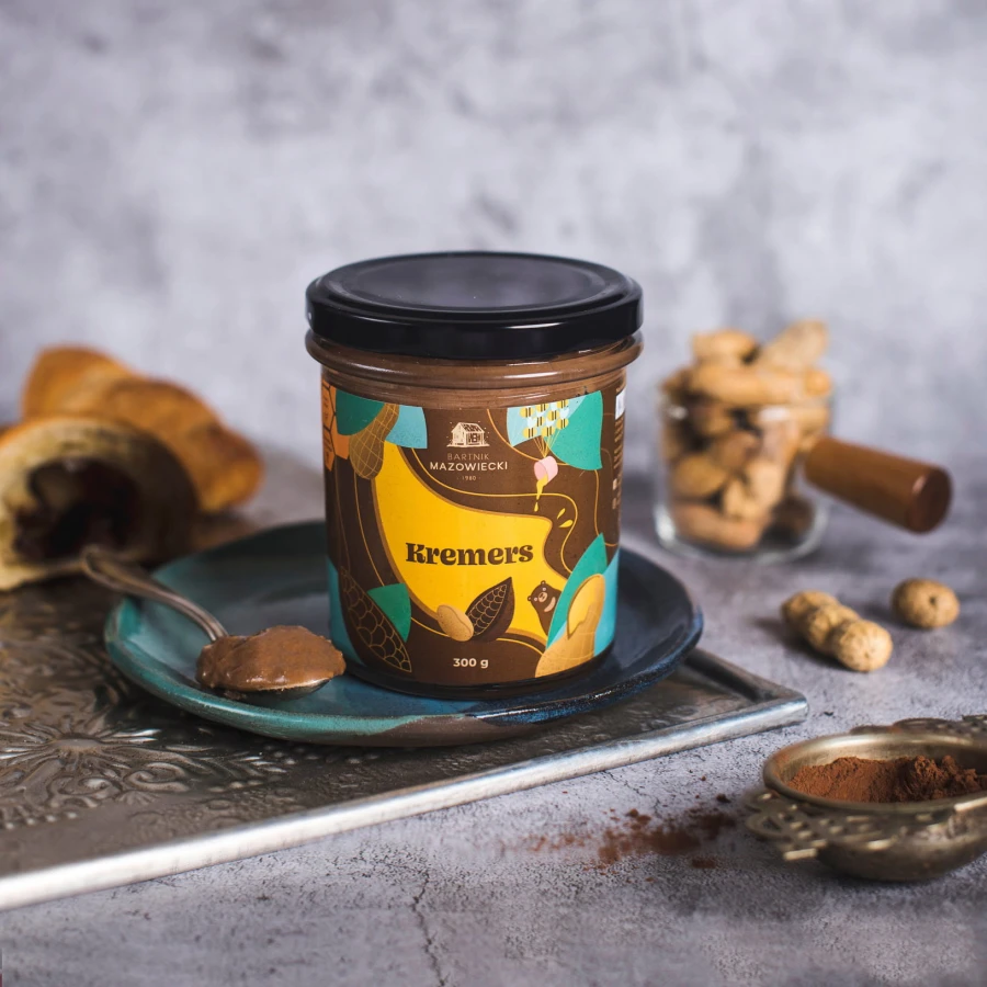 Kremers - pasta orzechowa / krem czekoladowy 300g - Bartnik Mazowiecki