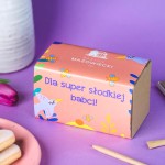 Zestaw dwóch miodów na Dzień Babci i Dziadka 2 x 250g z owijką (owijka do wyboru)