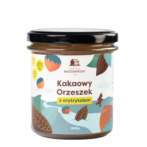 Kakaowy orzeszek z erytrytolem -  pasta orzechowa / krem czekoladowy