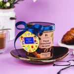 Pasta orzechowa do kawy z biletem i wstążką na Dzień Nauczyciela