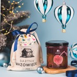 Zestaw świąteczny w lnianym worku - owoce lub orzechy w miodzie 400 g 