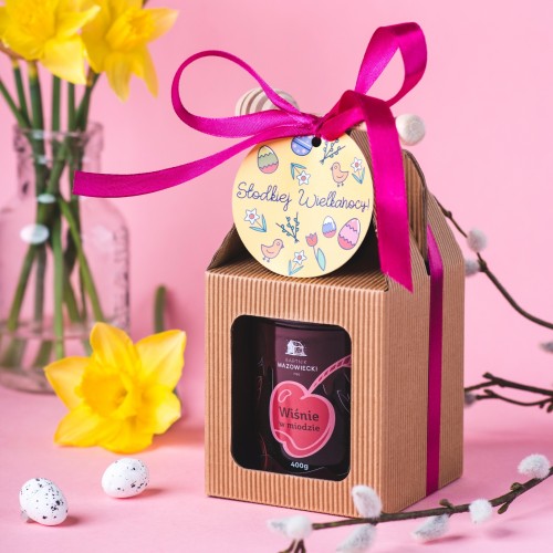 Zestaw owoce w miodzie 400 g na Wielkanoc w tekturowym pudełku  