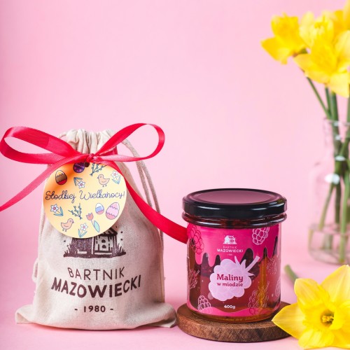 Owoce w miodzie 400g w lnianym worku na Wielkanoc