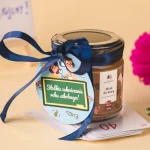 Miód do kawy 250 g na prezent dla Nauczyciela na Zakończenie Roku - z biletem i wstążką
